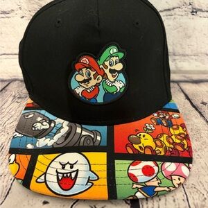 Nintendo Kids Hat - Black with Multicolor Characters